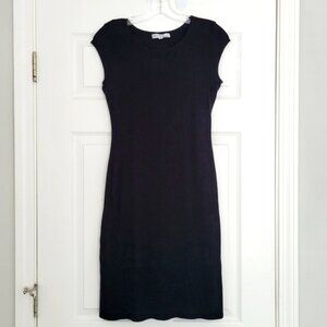 Velvet Torch T-Shirt Dress Black Short Sleeve M